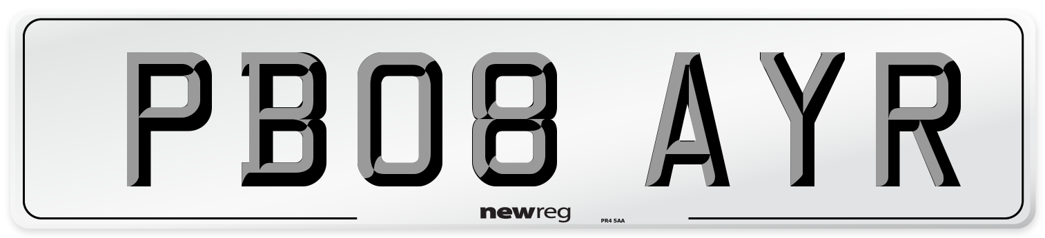 PB08 AYR Number Plate from New Reg